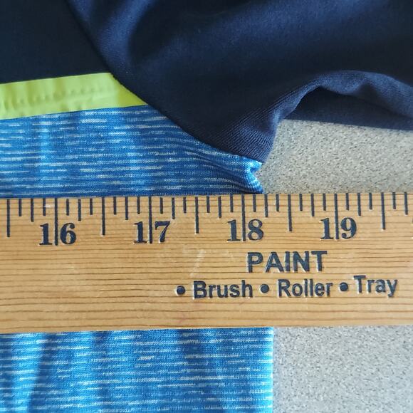 Champion Polo Shirt Boys XL Blue Short Sleeve Front Stripe Tee - Picture 6 of 7